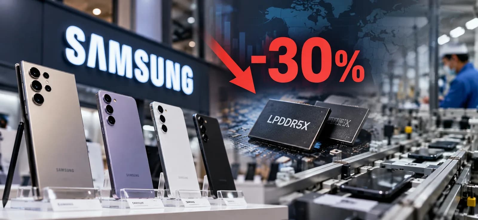 Samsung pourrait réduire sa production de smartphones de 30 %
